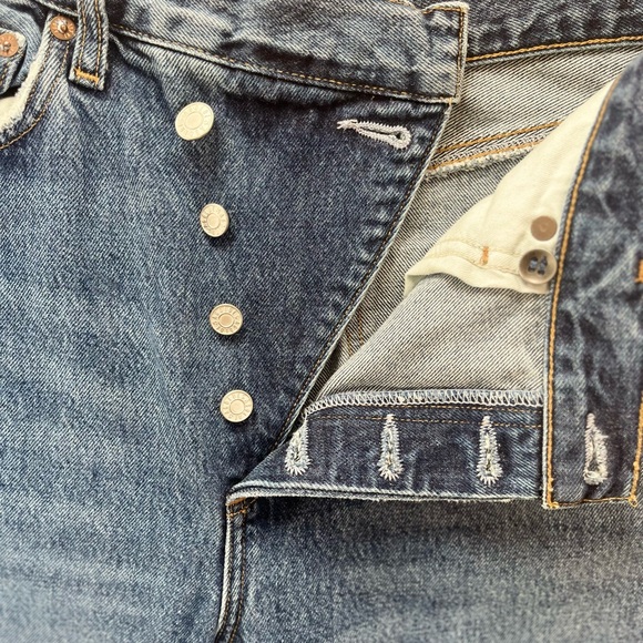 Agolde Revolve Criss Cross High Rise Straight Jean - Picture 6 of 13